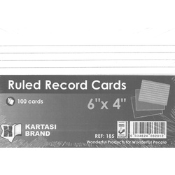 Record Cards 6x4