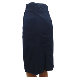 Skirt Navy Blue Suiting Box Pleat With Lining