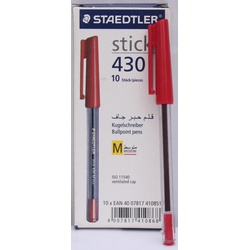 Ballpen Staedtler Stick-430F-Red