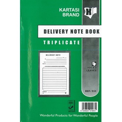 Delivery Book Triplicate Kartasi