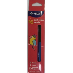 Veda Colour Pencil Dual Colour 12s