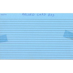 Record Cards 8x5 Economic