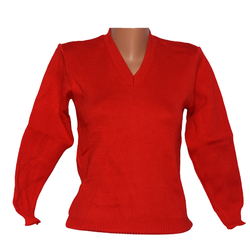 Red Plain Pullover