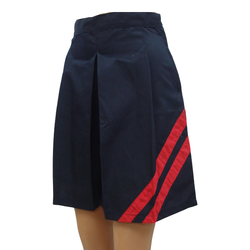 Divided Skirt Navy Blue Red Stripe