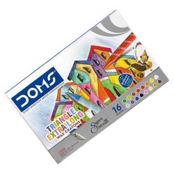 Doms Triangle Extra Long Crayon 16s