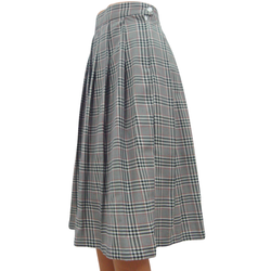 Skirt Bedi Grey Black Checked Pleated