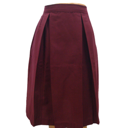 Skirt Maroon Double Pleat