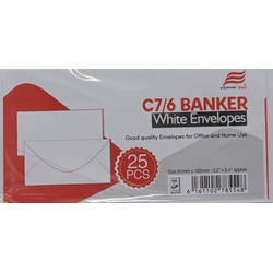 Envelope C7/6 White 25pcs