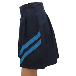 Divided Skirt Navy Blue Light Blue Stripe