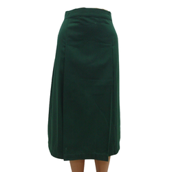 Skirt Dark Green Double Pleat