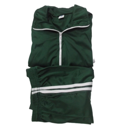 Track Suit Dark Green White Stripes