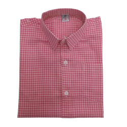 Shirt Pink Checks Short Sleeved