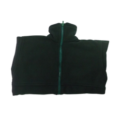 Fleece Jacket Dark Green With Hood