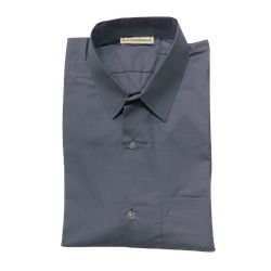 Shirt Grey Plain Short Sleeved