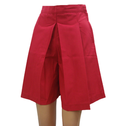 Divided Skirt Red Plain