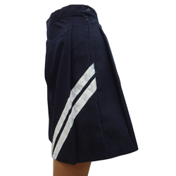 Divided Skirt Navy Blue White Stripe