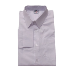 Shirt White Plain Long Sleeved