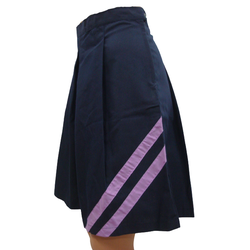 Divided Skirt Navy Blue Purple Stripe