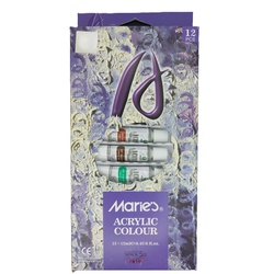 Acrylic Colours 12ml 12s-Marie's