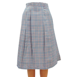 Skirt bedi Navy Blue Checked Pleated