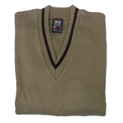 Beige Pullover One Brown Stripe