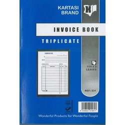 Invoice Book Triplicate