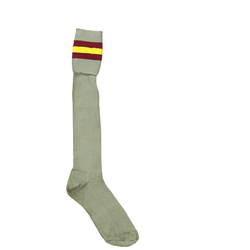 Stocking Grey Maroon Yellow Stripe