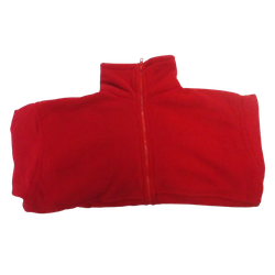 Fleece Jacket Red Without Hood