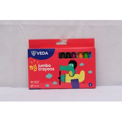 Crayons Jumbo Half Size 12s-Veda