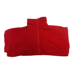 Fleece Jacket Red With Hood