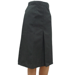 Skirt Charcoal Grey Front Box Pleat