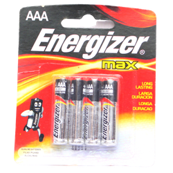 Energizer Max Pack of 4 AAA