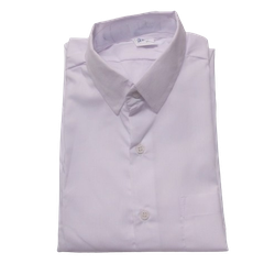 Shirt White Plain Short Sleeved