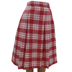 Skirt Bedi Red Double Pleats