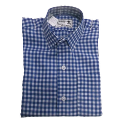 Shirt Blue Medium Checks Short Sleeved