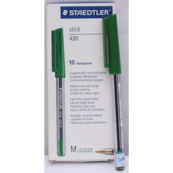 Ballpen Staedtler Stick-430F-Green
