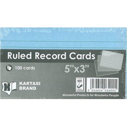 Record Cards 5x3 Kartasi