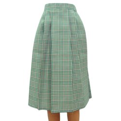 Skirt Bedi Green Checked Pleated