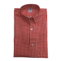 Shirt Red Medium Checks Short Sleeved