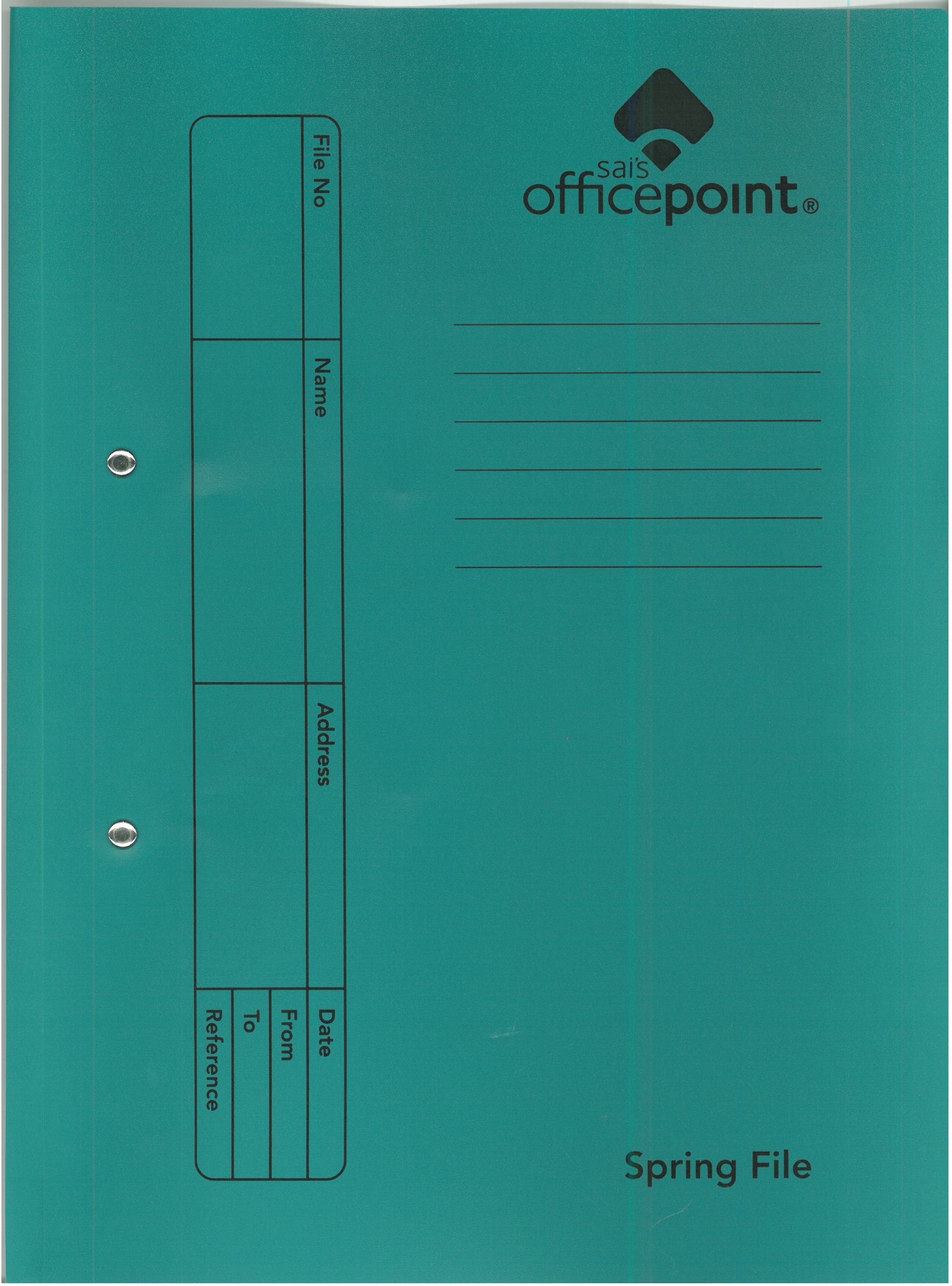 Spring File Pvc Officepoint | Chania School Depot